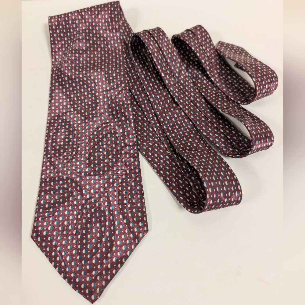 Christian Dior Monsieur Vintage Tie 80s 90s Abstract Swirl Geometric Retro - Picture 6 of 13
